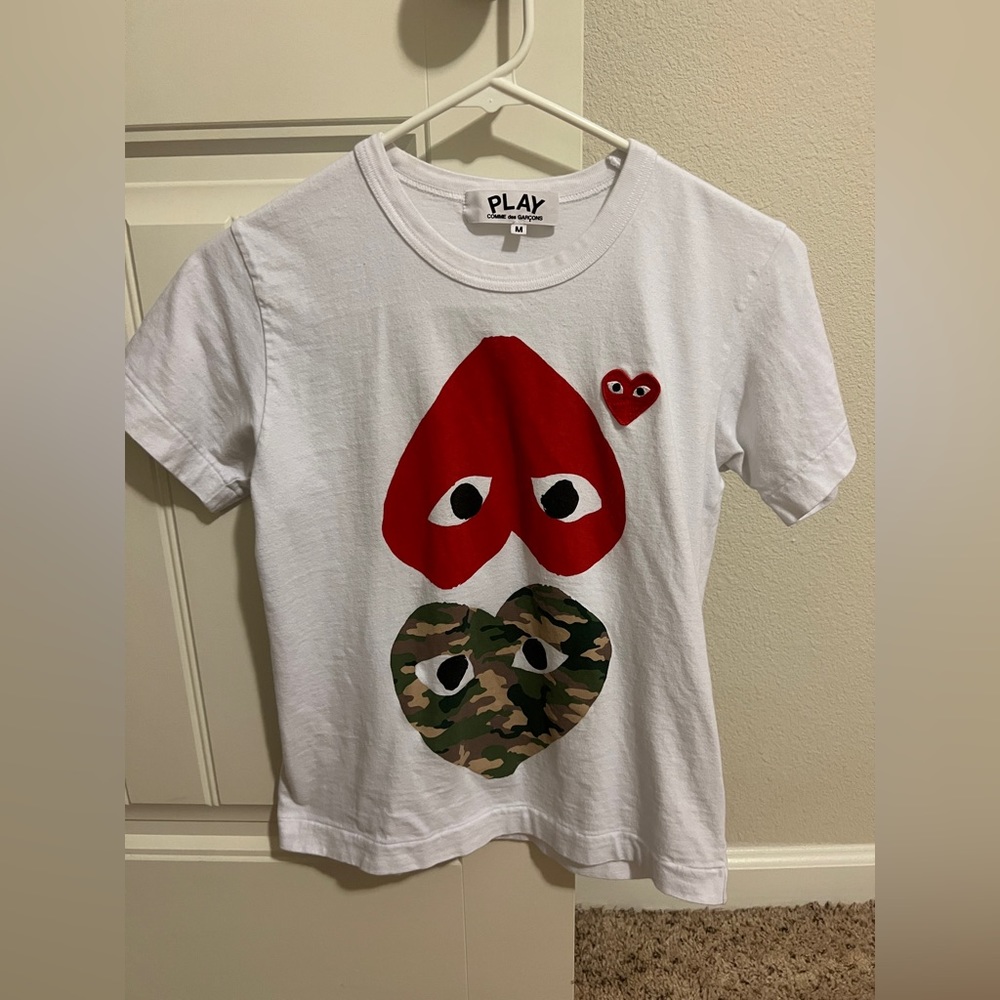 Comme des Garcons Play Multi Camouflage Heart Tee